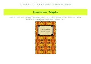 [D.O.W.N.L.O.A.D] [R.E.A.D] Charlotte Temple Online Book