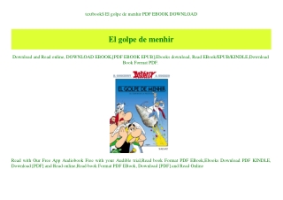 textbook$ El golpe de menhir PDF EBOOK DOWNLOAD