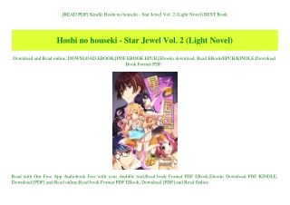 [READ PDF] Kindle Hoshi no houseki - Star Jewel Vol. 2 (Light Novel) BEST Book