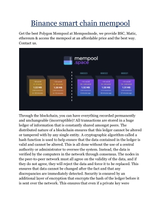 Matic Mempool