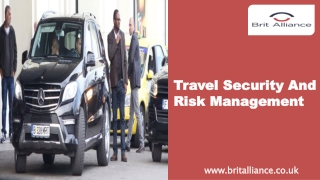 Travel Security And Risk Management