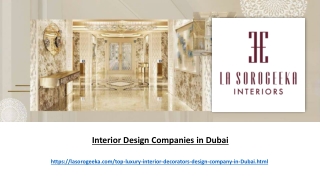 Interior Design Companies in Dubai