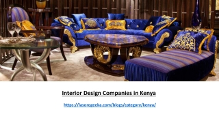 Interior Design Companies in Kenya