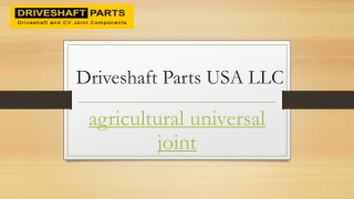 Agricultural Universal Joint | Driveshaftparts.com