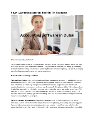 Accounting software in Dubai
