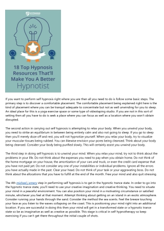 Carrying Out Self Hypnosis Right Where You Are
