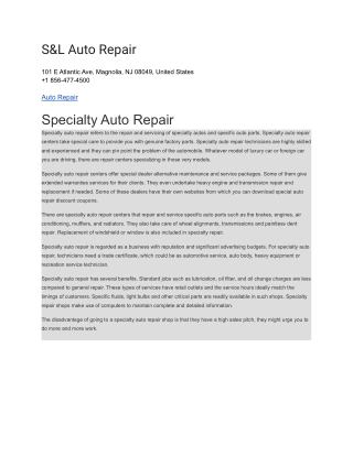 S&L Auto Repair