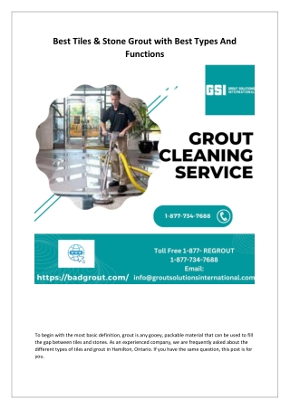 Find The Best Tile and grout cleaning Service In Hamilton Ontario