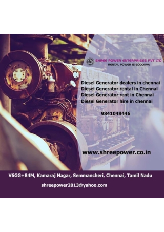 Diesel Generator rental in Chennai