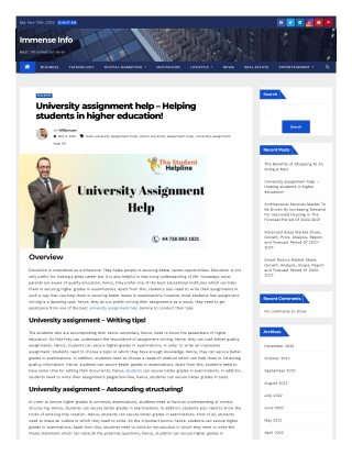 University assignment help – Helping students in higher education!