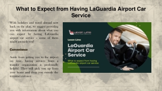 What to Expect from Having LaGuardia Airport Car Service