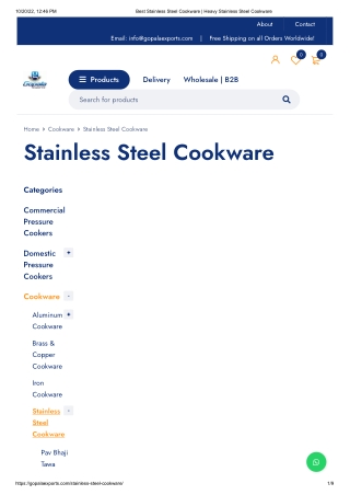 Best Stainless Steel Cookware Supplier in India - Gopala Exports (1)