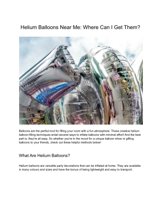 Helium Balloons Near Me_ Where Can I Get Them?