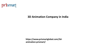 3D Animation Company in India Prismartglobal.com....