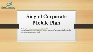 Singtel Corporate Mobile Plan | Smart-towkay.com