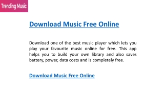 Download Music Free Online    Trending.fm