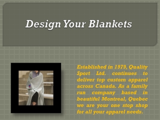 Design Your Blankets