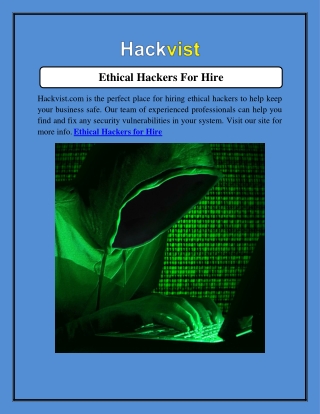 Ethical Hackers For Hire  Hackvist