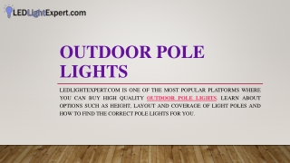 Outdoor Pole Lights | Ledlightexpert.com