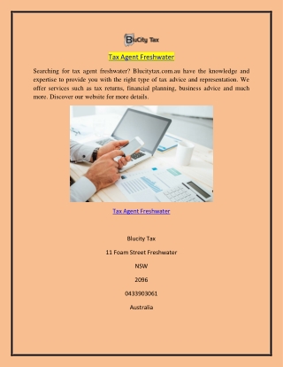 Tax Agent Freshwater  Blucitytax.com