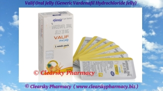 Valif Oral Jelly (Generic Vardenafil Hydrochloride Jelly)