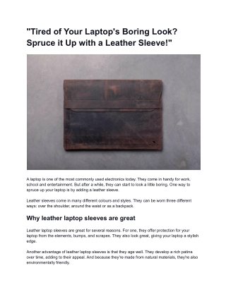 Tired of Your Laptop's Boring Look