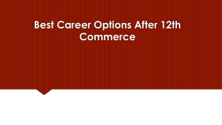 Best Career Options After 12th Commerce