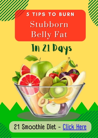 5 Tips To Burn Stubborn  Belly Fat - eBook