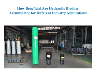 How Beneficial Are Hydraulic Bladder Accumulator for Different Industry Applications