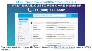 AT&T Customer  1(800) 775 5582 Service