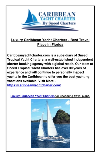 Luxury Caribbean Yacht Charters - Best Travel Place in Florida