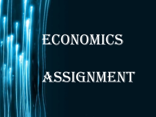 Economics assignment help
