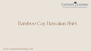 Bamboo Cay Hawaiian Shirt