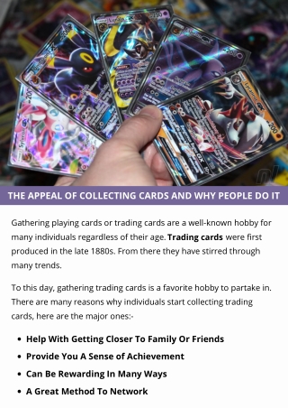 THE APPEAL OF COLLECTING CARDS AND WHY PEOPLE DO IT