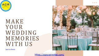Make your wedding memories with us