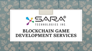 Blockchain Game Development Services