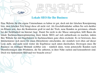 Lokale SEO für Ihr Business