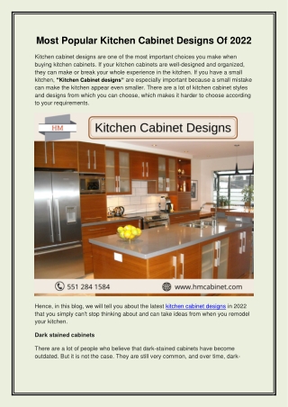 Most popular kitchen cabinet designs of 2022