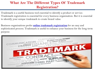 What Are The Different Types Of Trademark Registration