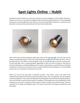 Spot Lights Online