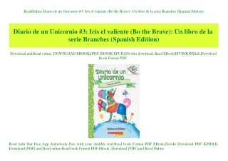 ReadOnline Diario de un Unicornio #3 Iris el valiente (Bo the Brave) Un libro de la serie Branches (Spanish Edition) (DO