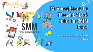 Misconceptions We Thought About Using An SMM Panel | Salez Media