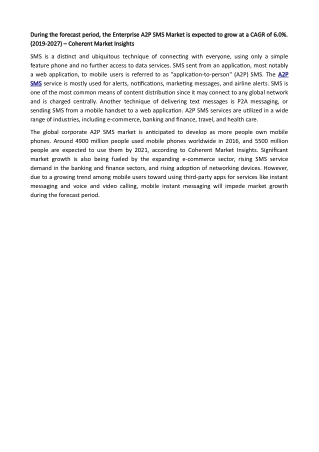A2P SMS Market