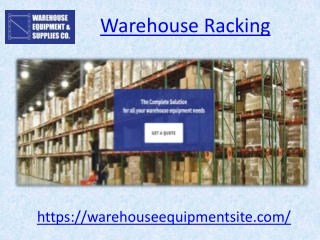 Warehouse Racking PPT