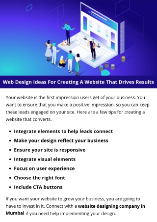 Web Design Ideas For Creating A Website That Drives Results