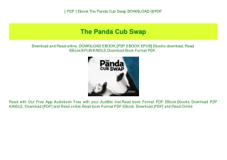 [ PDF ] Ebook The Panda Cub Swap DOWNLOAD @PDF