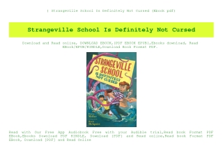 ^READ) Strangeville School Is Definitely Not Cursed (Ebook pdf)