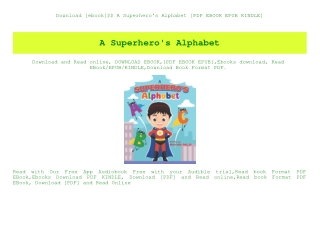 Download [ebook]$$ A Superhero's Alphabet [PDF EBOOK EPUB KINDLE]