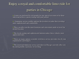 Chicago Best Limo Rental, Chicago ultimat