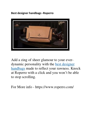 Best designer handbags